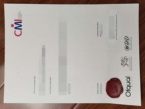 Chartered Management Institute certificate replacement