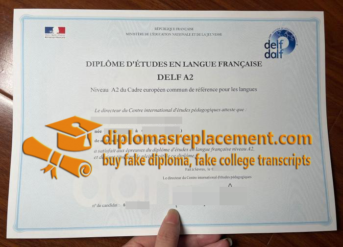 DELF A2 Certificate