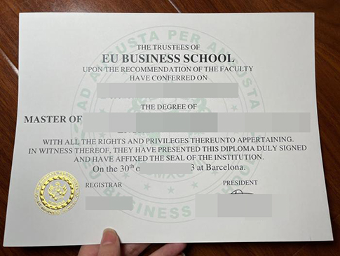 EU Business School diploma replacement