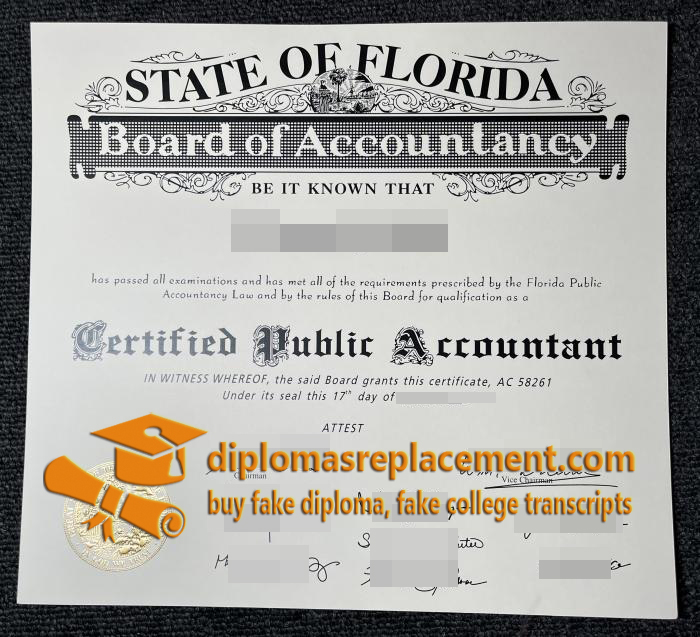 Florida CPA Certificate