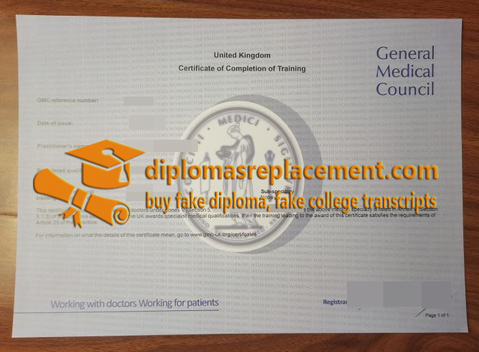 GMC Certificate