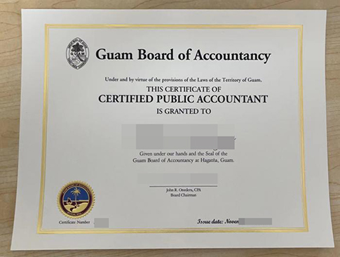 GUAM CPA certificate replacement