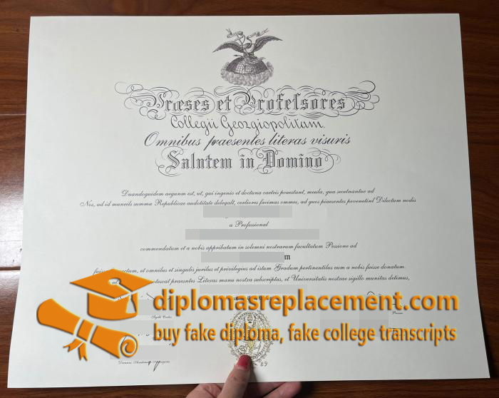 Georgetown University diploma