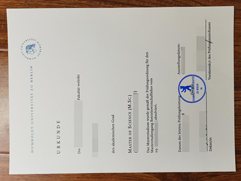 Humboldt-Universität zu Berlin Urkunde replacement