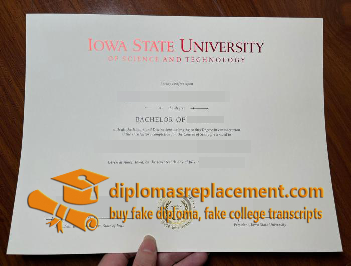 Iowa State University diploma