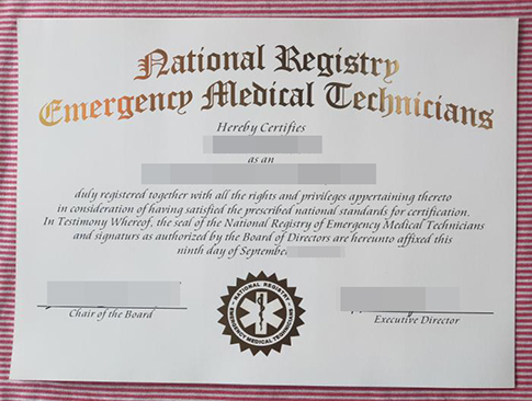 NREMT Certificate replacement
