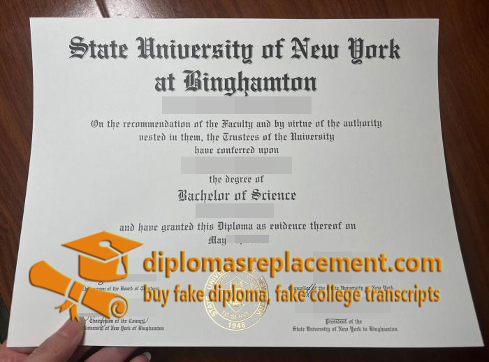 SUNY Binghamton diploma