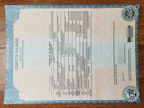 San Diego birth certificate replacement