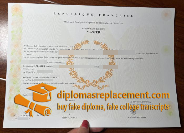 Sorbonne University diploma