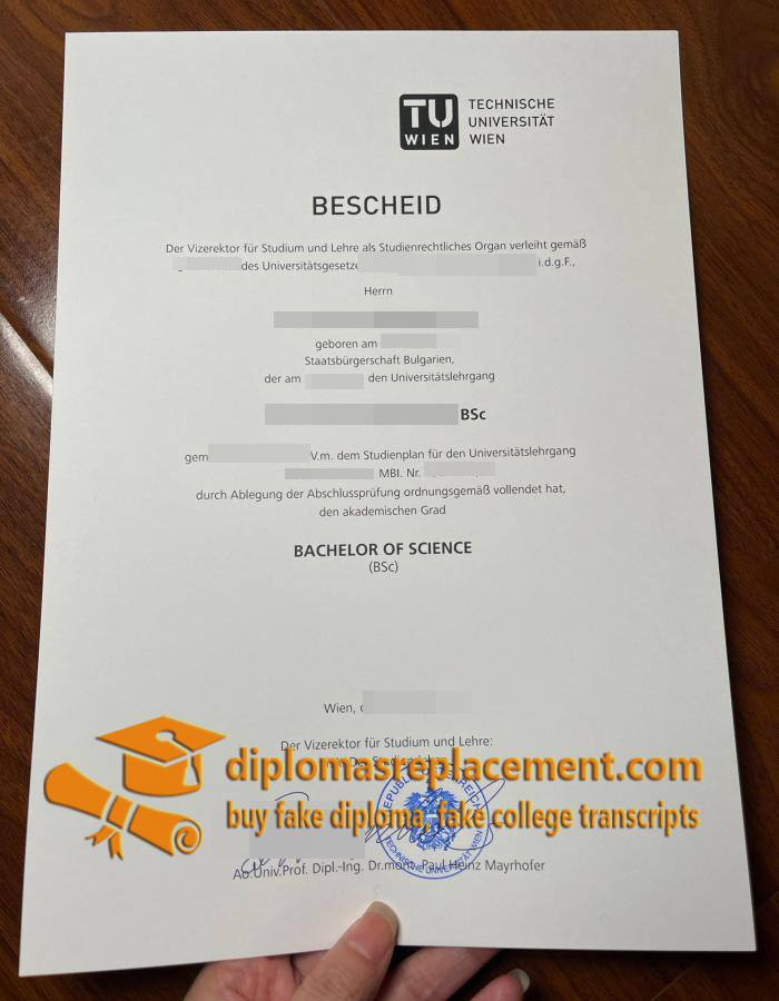TU Wien diploma