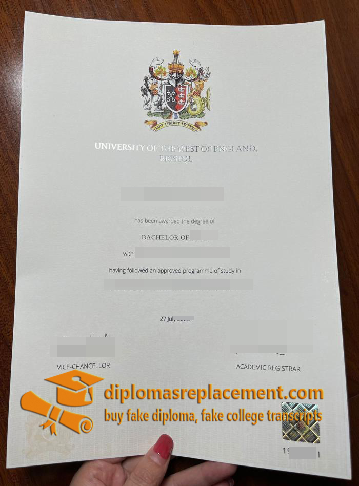 UWE Bristol diploma