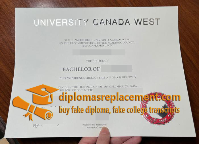 University of Canada West diploma