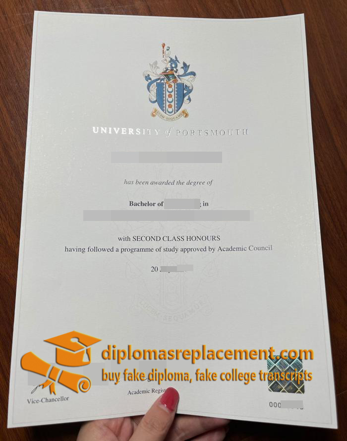 University of Portsmouth diploma