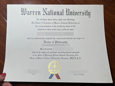Warren National University diploma replacement