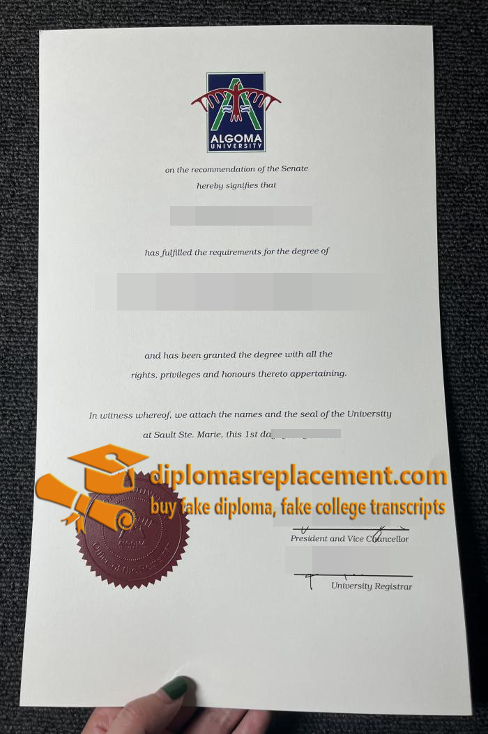 Algoma University diploma