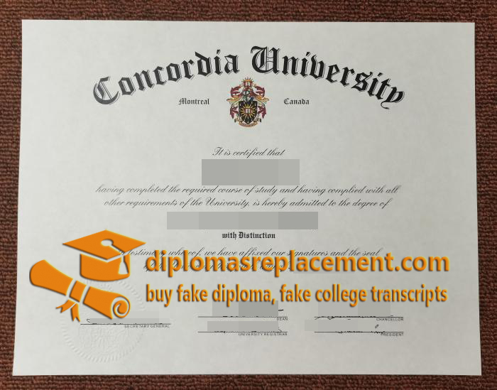 Concordia University diploma