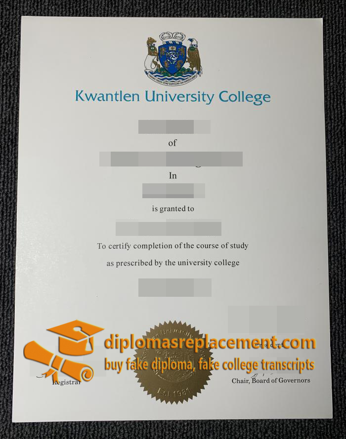 Kwantlen University College diploma
