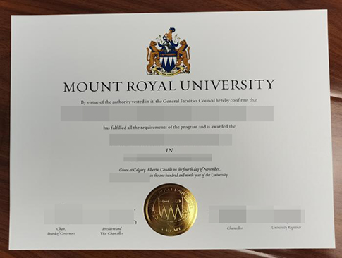 Mount Royal University diploma replacement