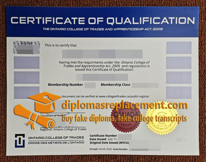 Skilled Trades Ontario diploma