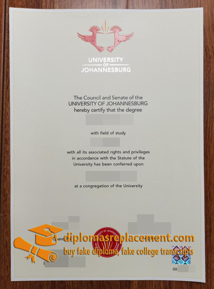 University of Johannesburg degree