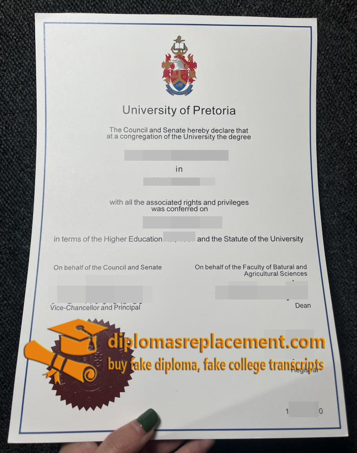 University of Pretoria diplomas