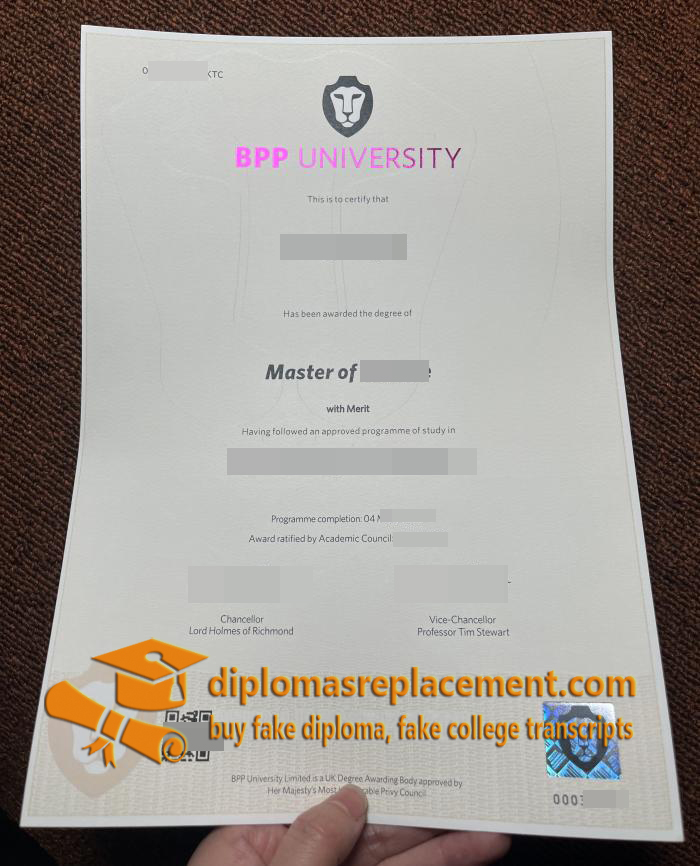 BPP University diploma