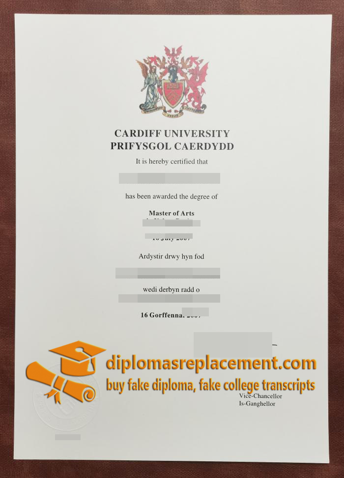 Cardiff University diploma