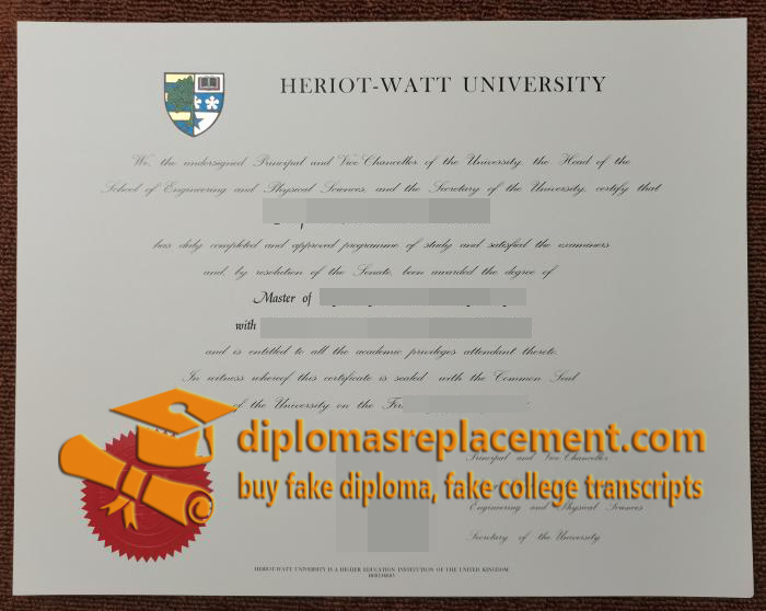 Heriot-Watt University diploma