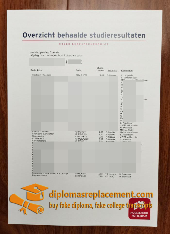 Hogeschool Rotterdam Transcript