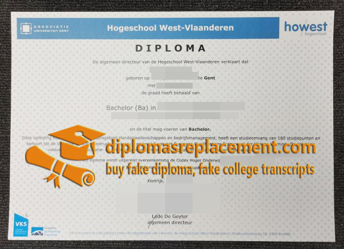 Hogeschool West-Vlaanderen diploma