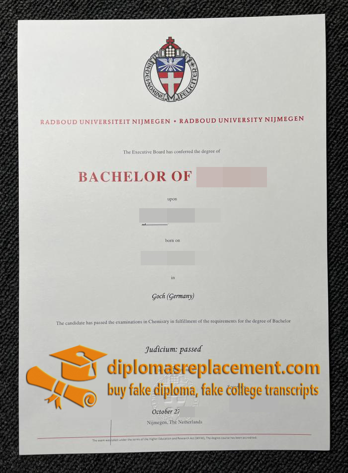 Radboud University diploma