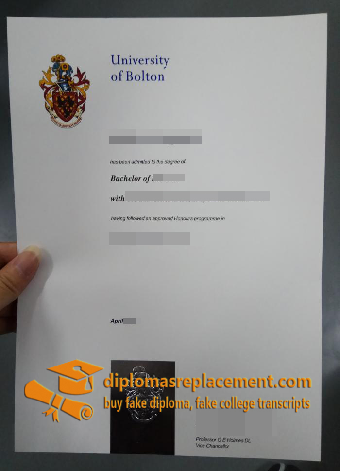 University of Bolton diploma