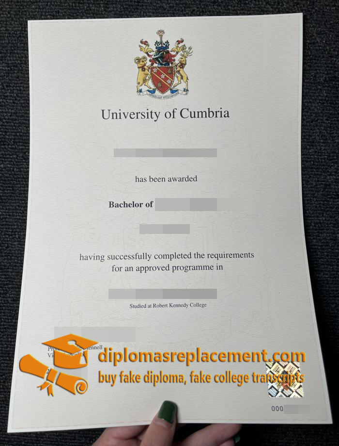 University of Cumbria diploma