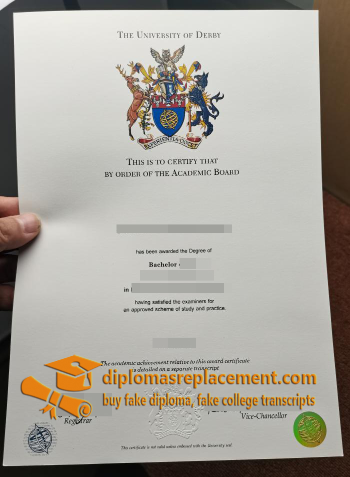 University of Derby diploma