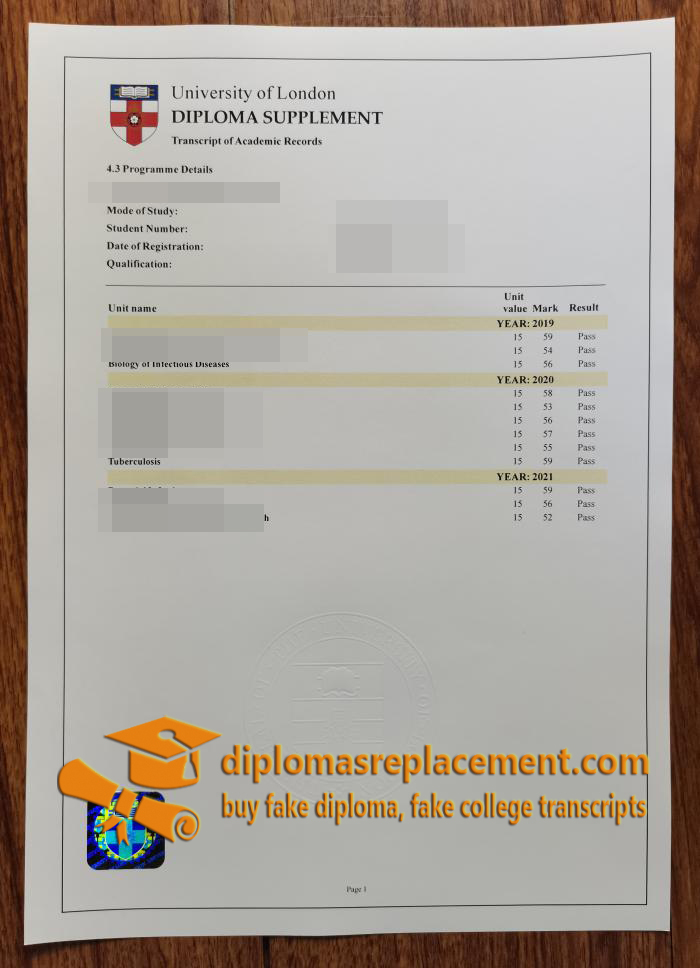LSHTM diploma supplement