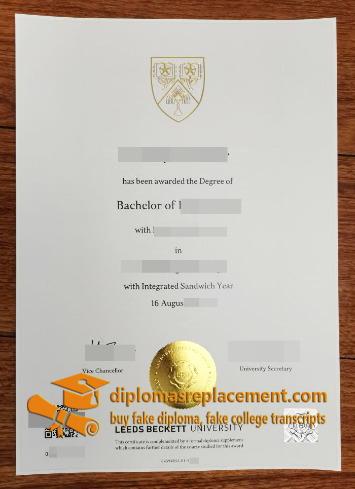 Leeds Beckett University diploma