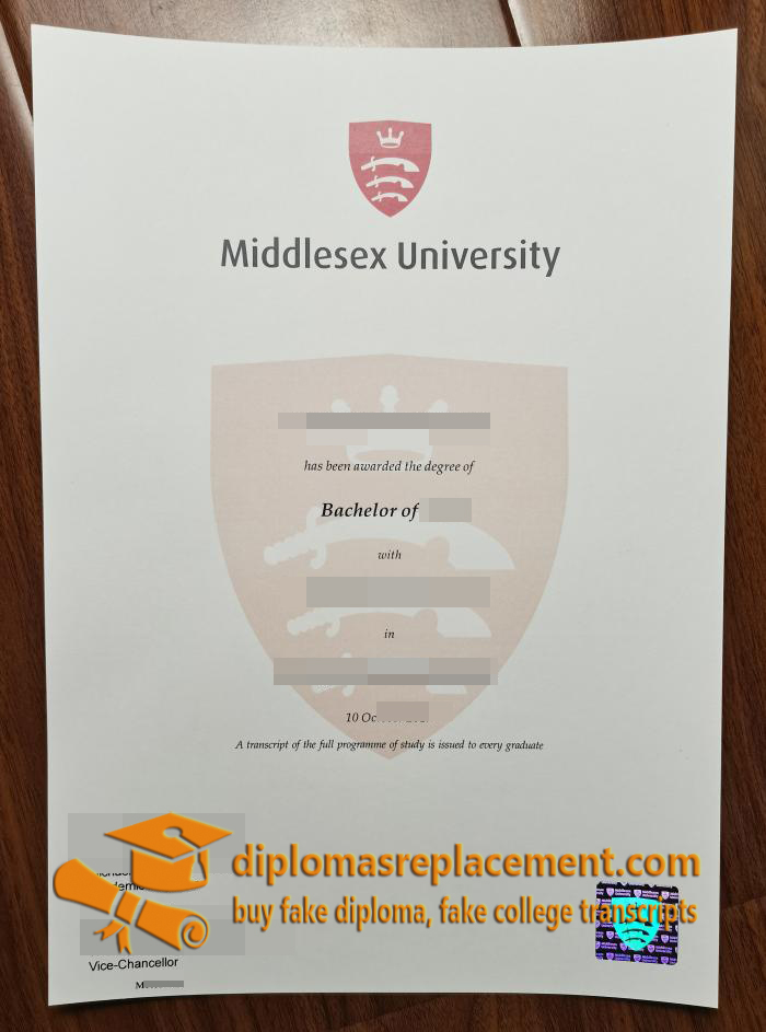 Middlesex University diploma