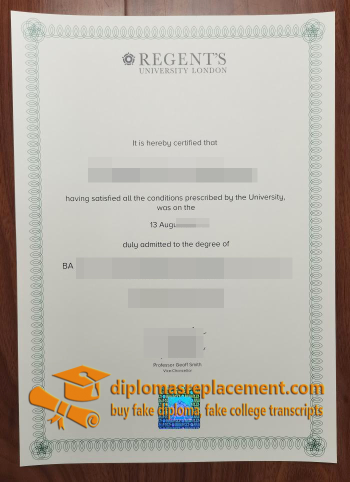 Regent's University London diploma