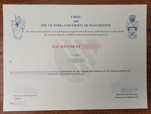 UMIST diploma replacement