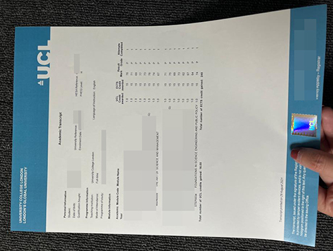 University College London transcript replacement