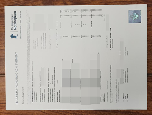 University of Nottingham transcript replacement