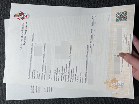 University of Southampton diploma supplement replacement