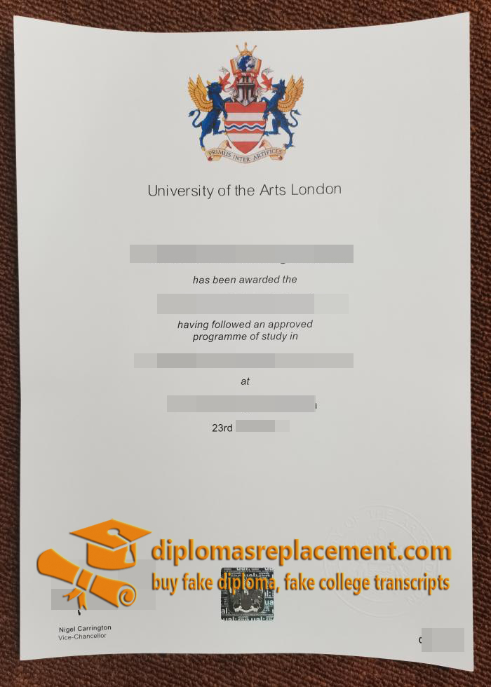 University of the Arts London diploma