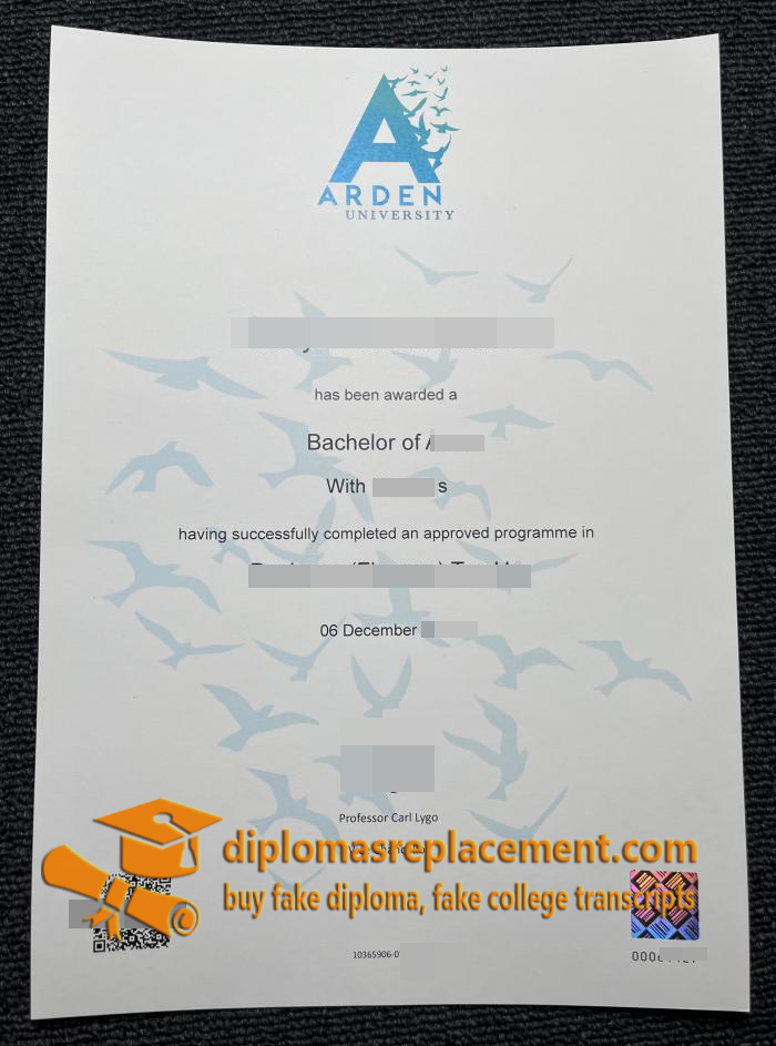 Arden University diploma