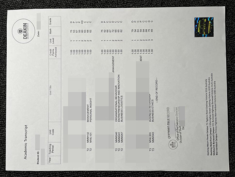 Deakin University transcript replacement