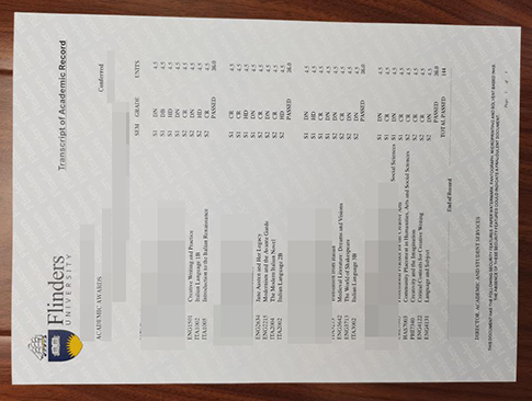 Flinders University transcript replacement