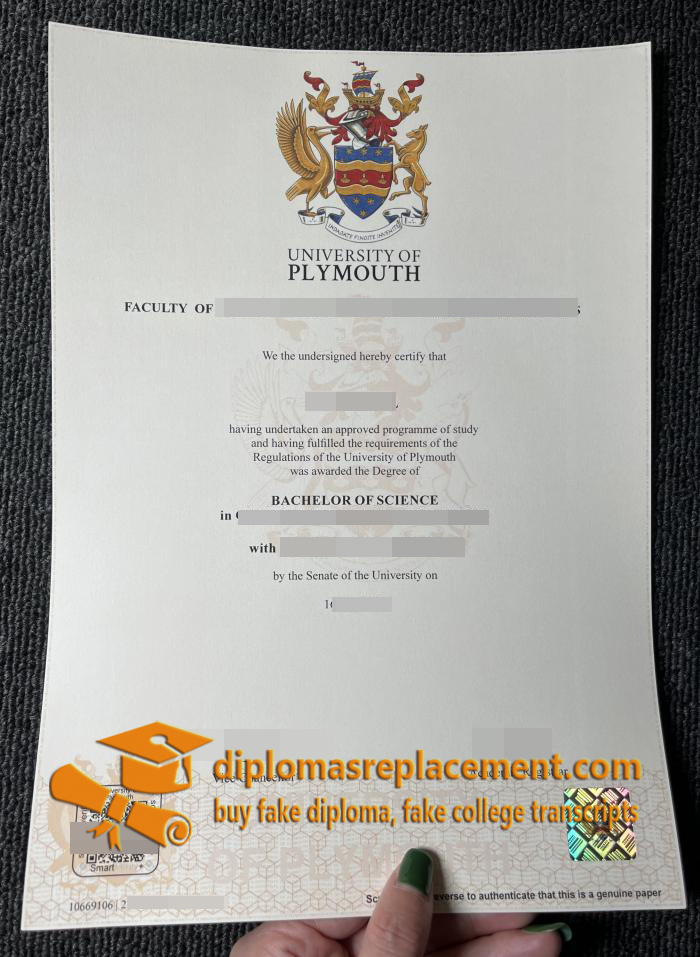 University of Plymouth diploma