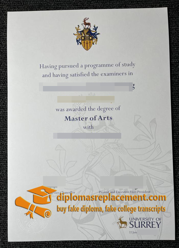 University of Surrey diploma