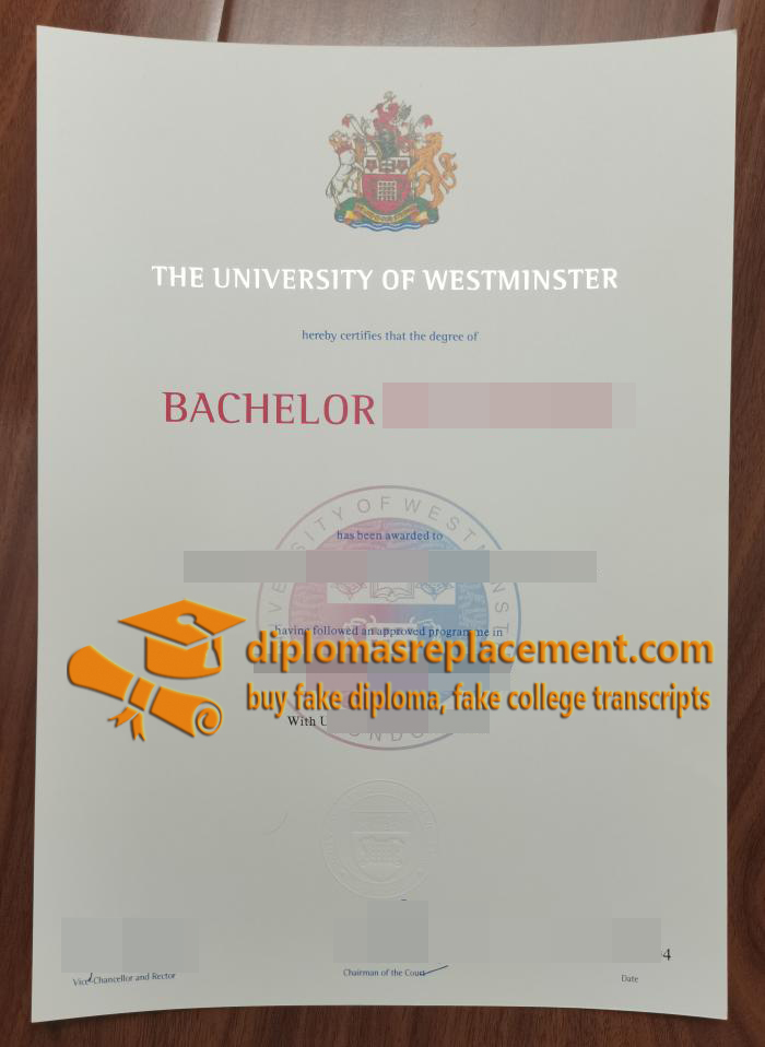 University of Westminster degree