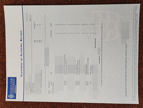 James Cook University transcript-1